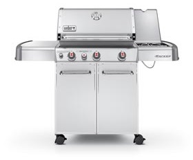 Weber Genesis S-330 Silver gas barbecue with side burner
