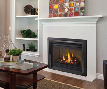 Regency P36 Gas Fireplace with white surround