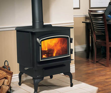 Regency F1100 Free Standing Wood Stove Fireplace black 