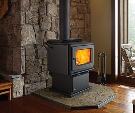 Regency F5100 Free Standing Wood Stove Fireplace with pedestal 